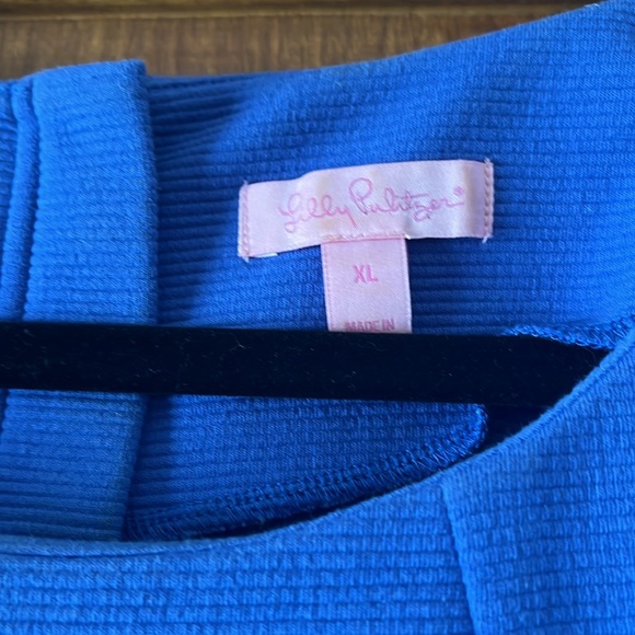 LILLY PULITZER Layton Shift Dress Style #82420 Women's Size XL in Iris Blue - Picture 4 of 5